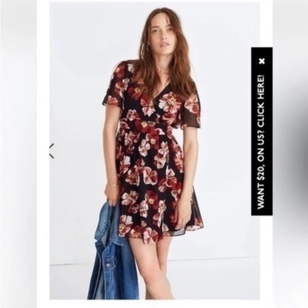 Madewell Dress Tulip Sleeve Mini Dress in French Rose